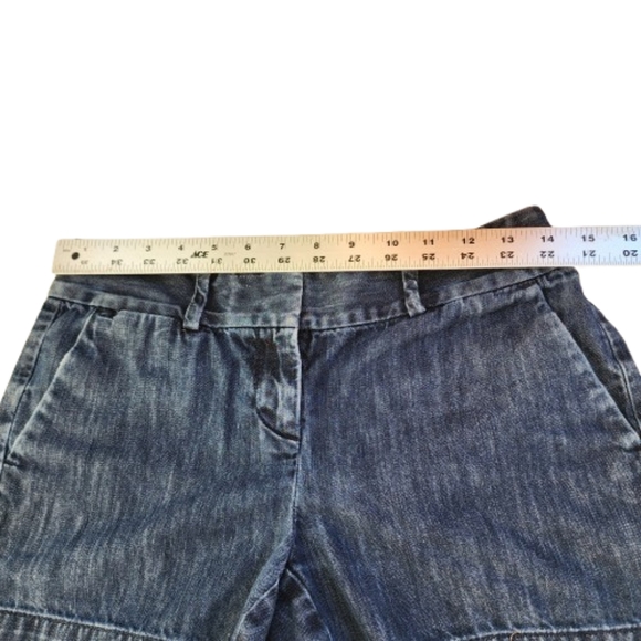 Ann Taylor Loft 100% Cotton Blue Grunge XS Short Shorts - Picture 2 of 8